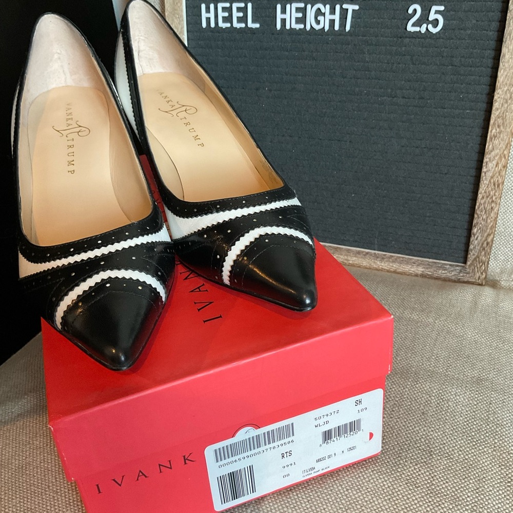 Ivanka Trump Black and White Women's Shoes